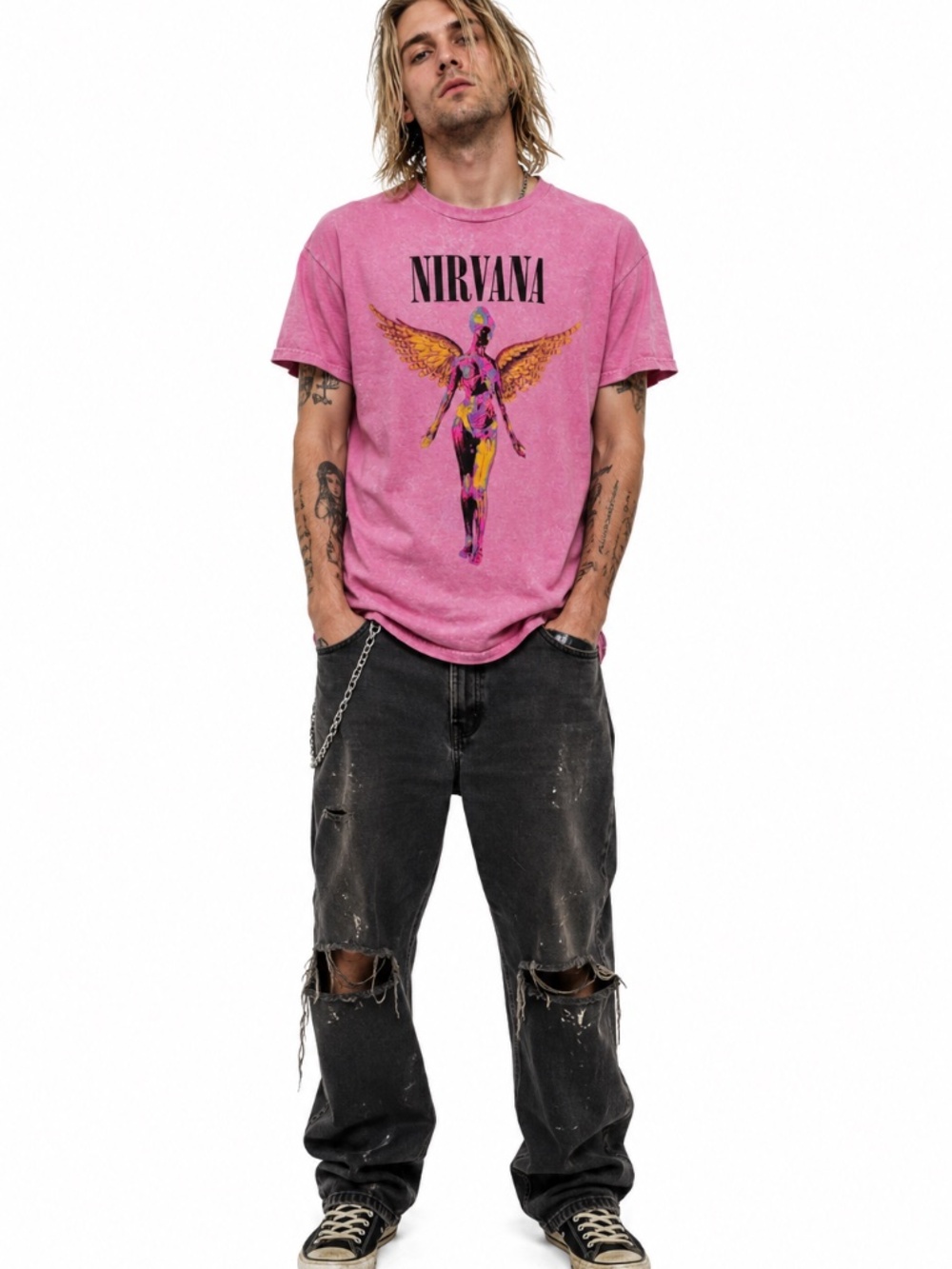 Nirvana Shirt M In Utero Pink